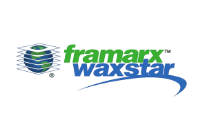 Framarx Waxstar logo featuring a globe design and blue wave, representing a valued partner of Kelly Boiler.